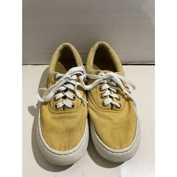 Sperry Top-Sider Mens Size 7 M Yellow Lace Up Canvas Sneakers shoes - Picture 2 of 8